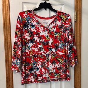 Westbound Multicolor Floral Top—size XL